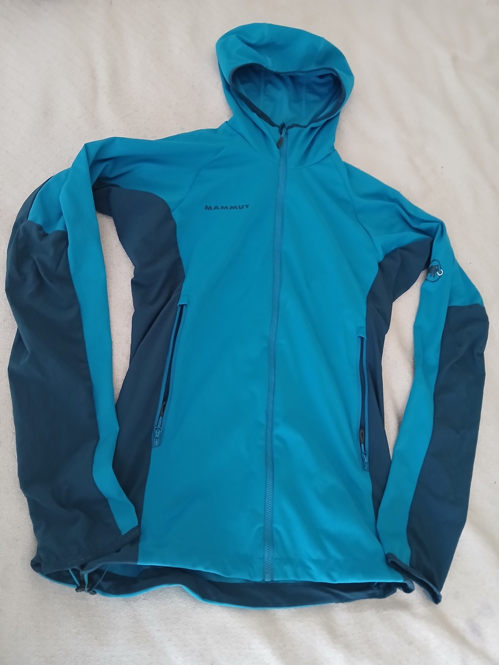 Mammut Teal Blue Hooded Softshell Jacket